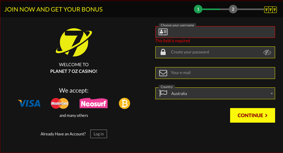 Planet 7 Oz Casino Review 2020 Minimum Deposit 30 Aud